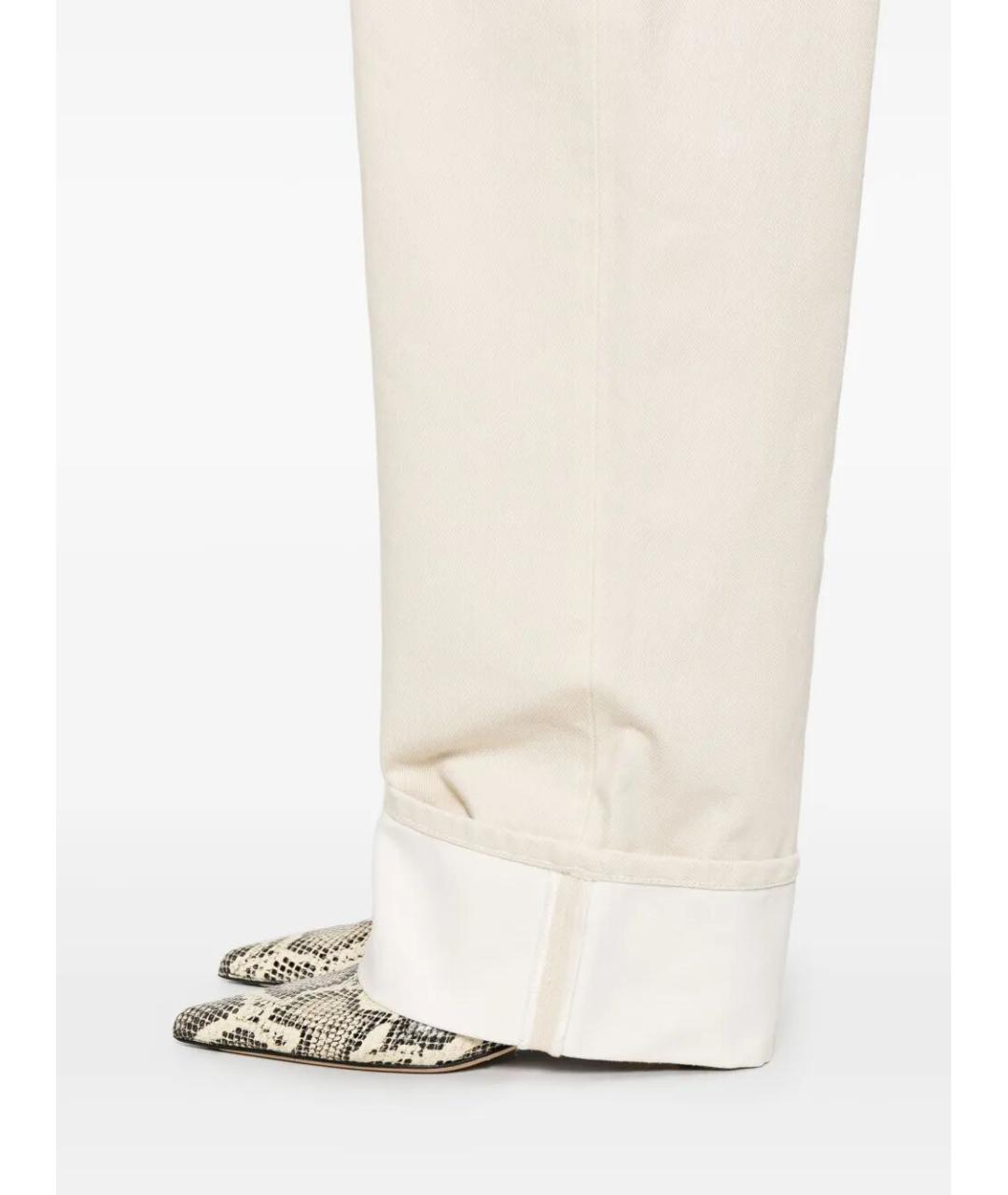 BOTTEGA VENETA Бежевые хлопковые прямые джинсы, фото 4