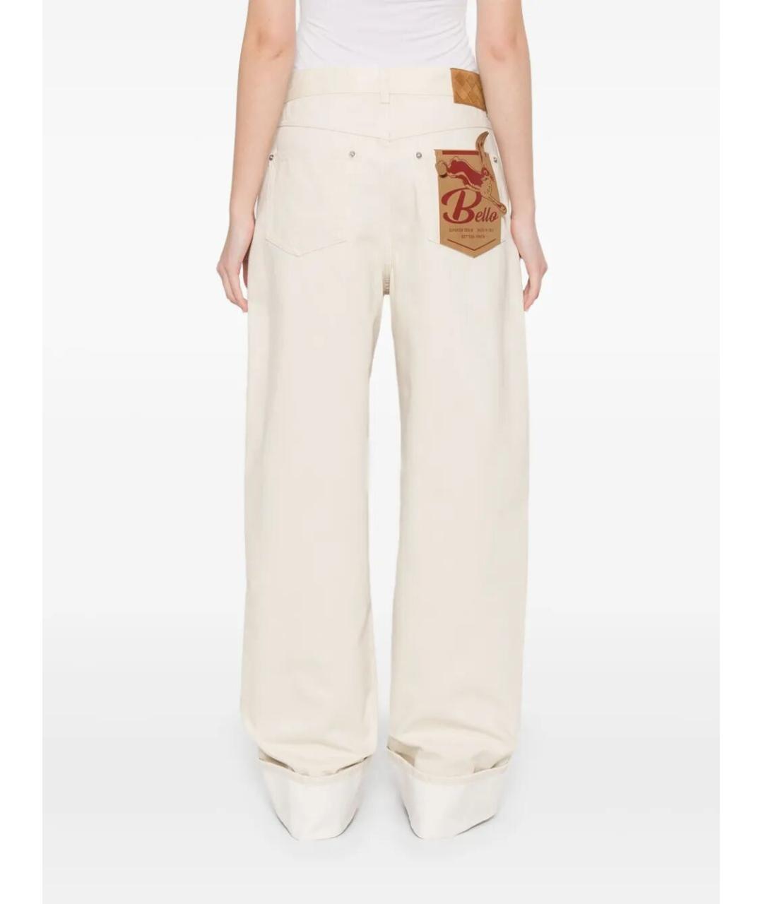 BOTTEGA VENETA Бежевые хлопковые прямые джинсы, фото 5