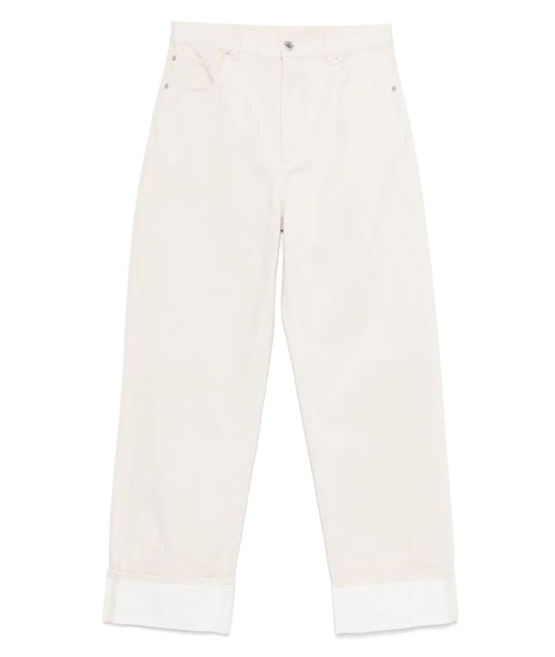 BOTTEGA VENETA Бежевые хлопковые прямые джинсы, фото 1