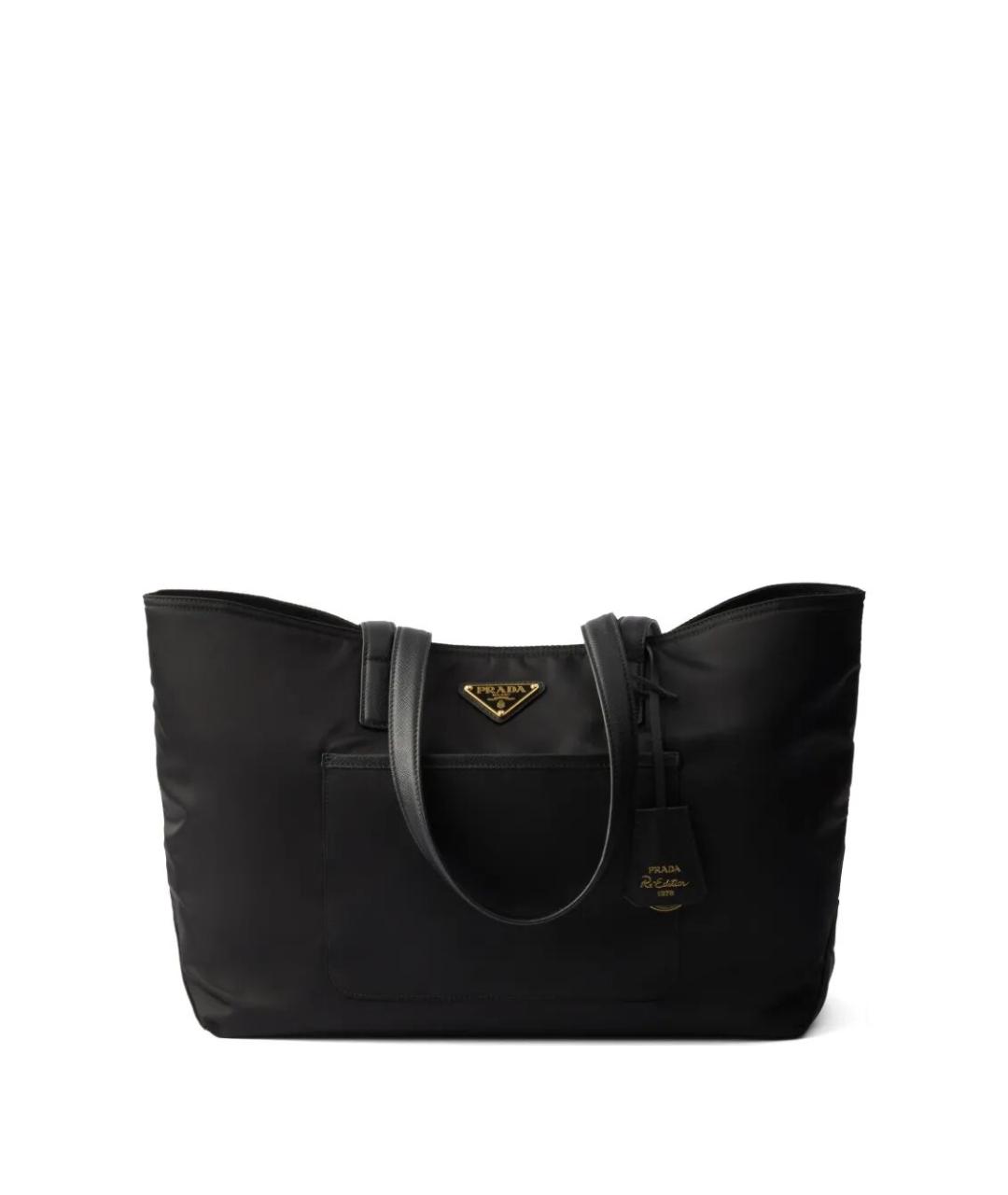 PRADA Черная синтетическая сумка тоут, фото 1