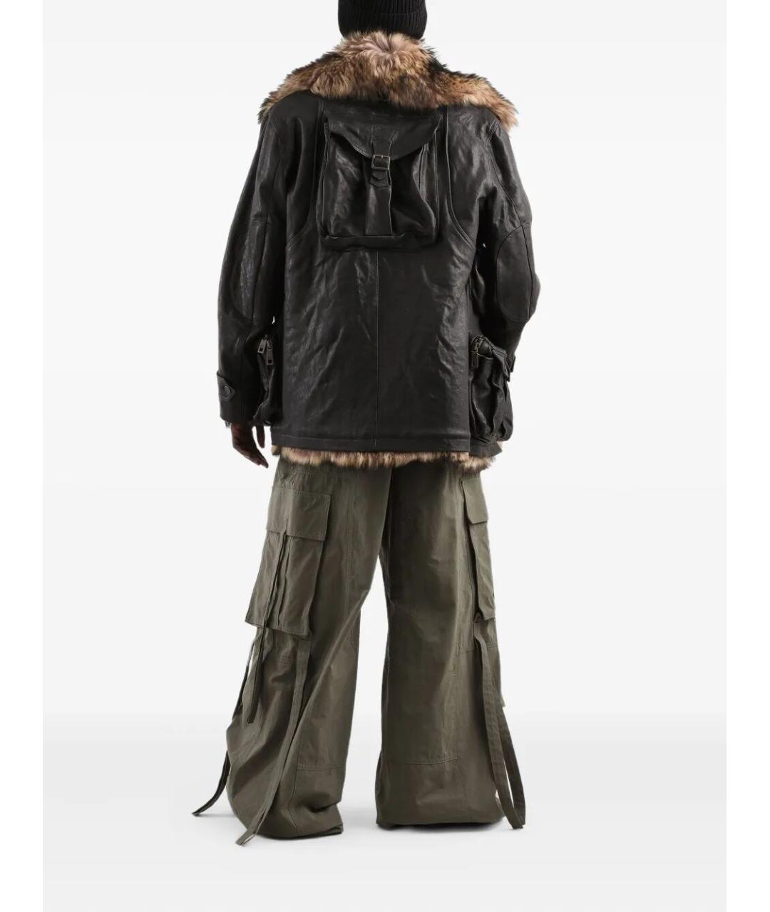 DOLCE&GABBANA Зеленые хлопковые прямые брюки, фото 3