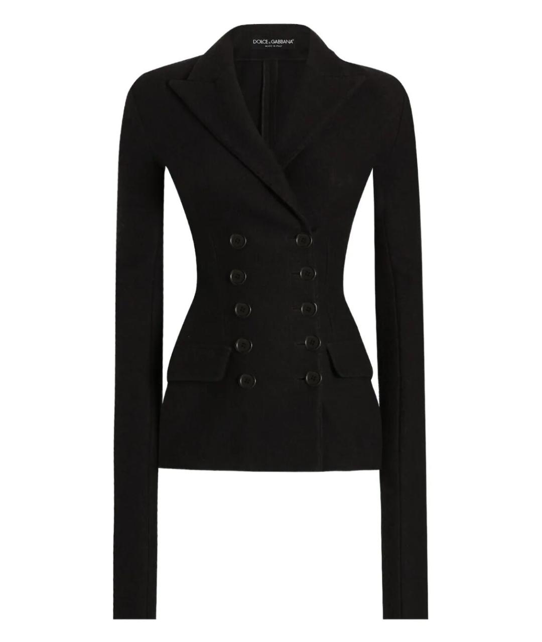 DOLCE&GABBANA Черный шерстяной жакет/пиджак, фото 1