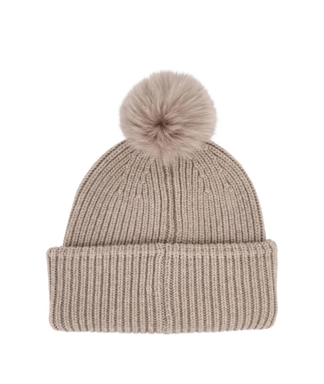 FENDI Бежевая шерстяная шапка, фото 2