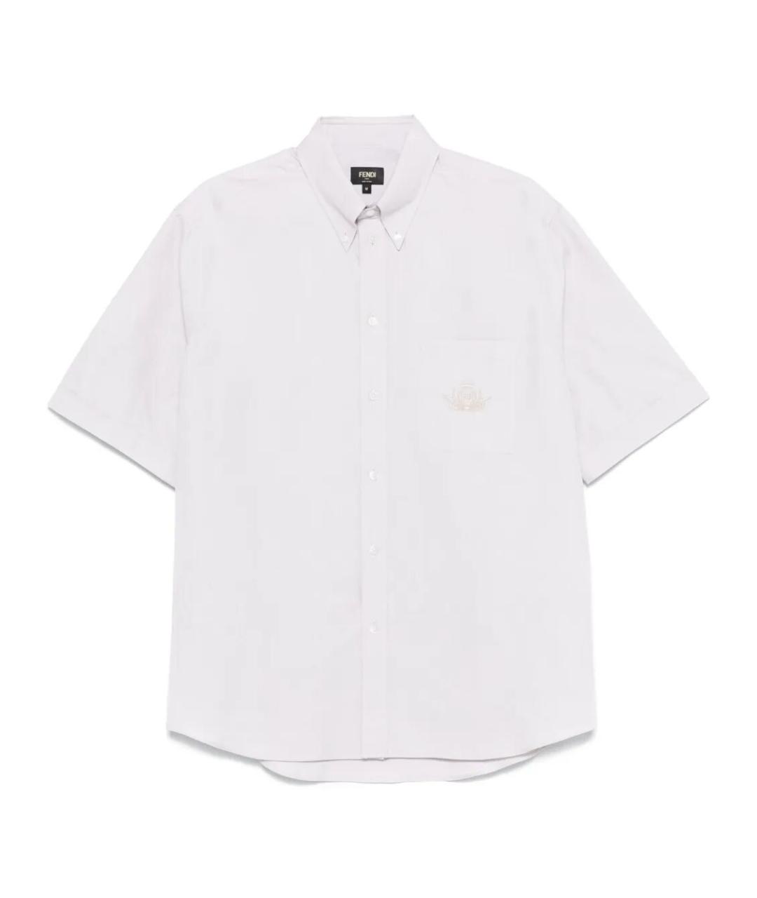 FENDI Бежевая хлопковая кэжуал рубашка, фото 1