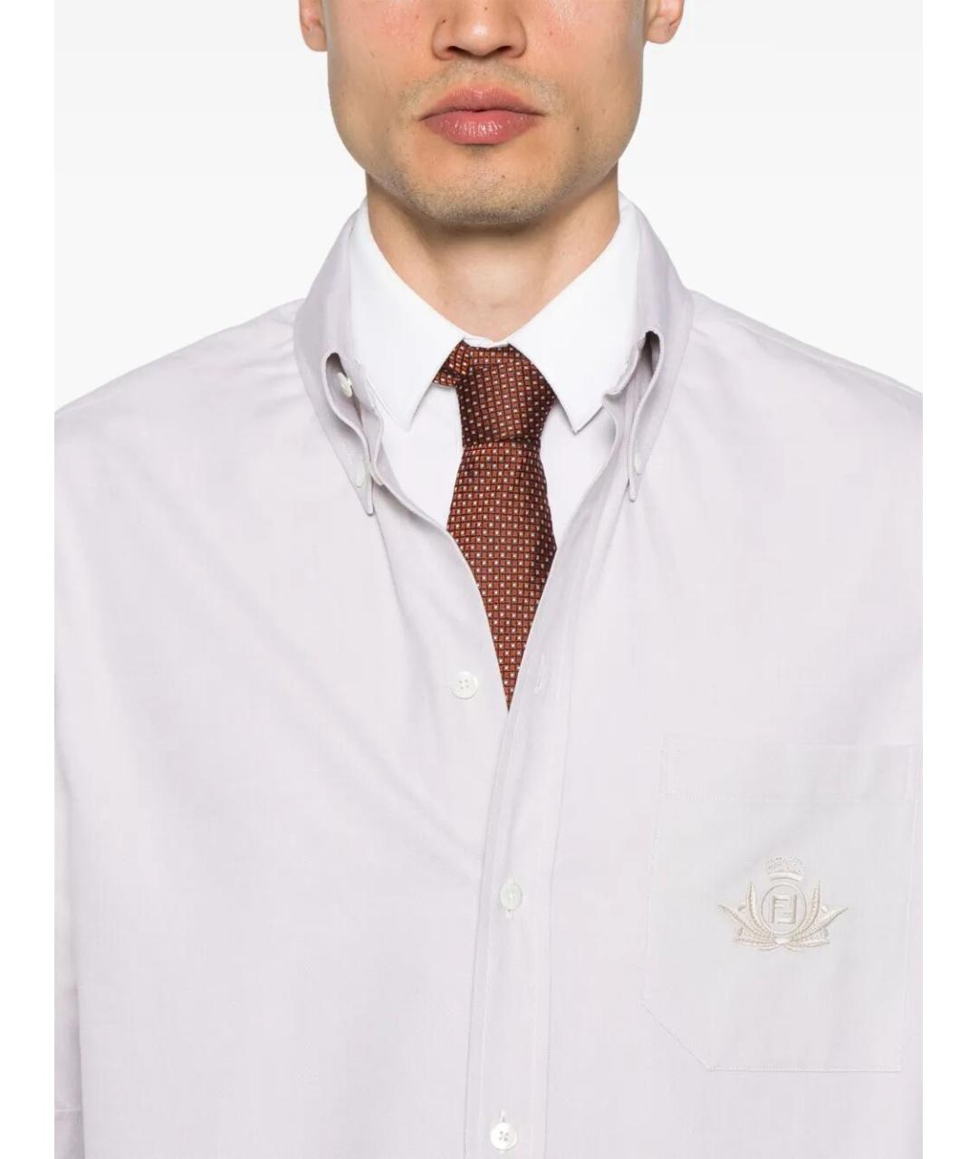 FENDI Бежевая хлопковая кэжуал рубашка, фото 4