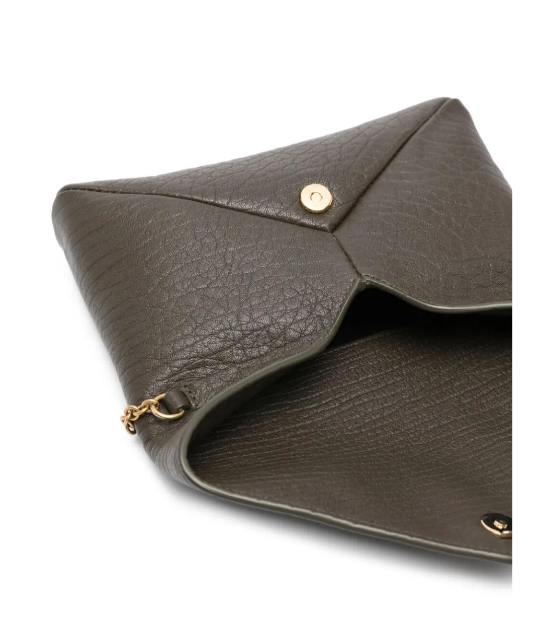 SAINT LAURENT Коричневая кожаная сумка через плечо, фото 5