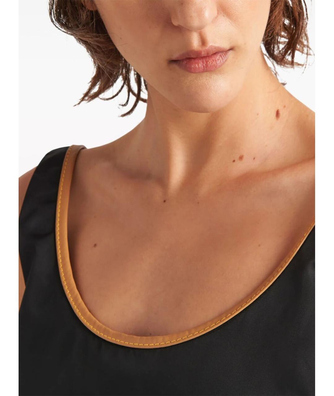 PRADA Черное хлопковое коктейльное платье, фото 3