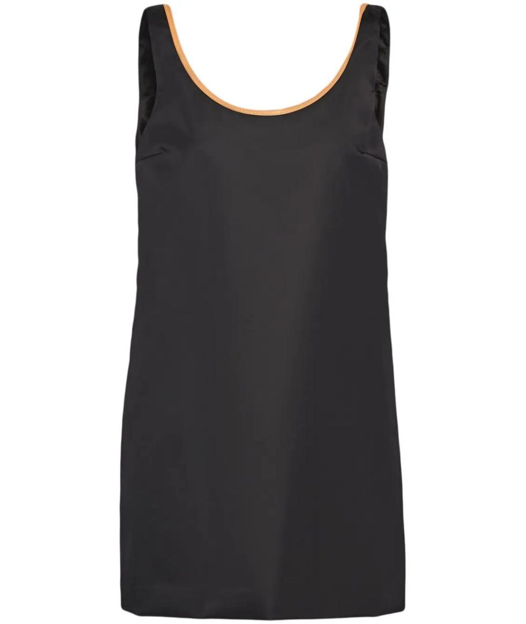 PRADA Черное хлопковое коктейльное платье, фото 1