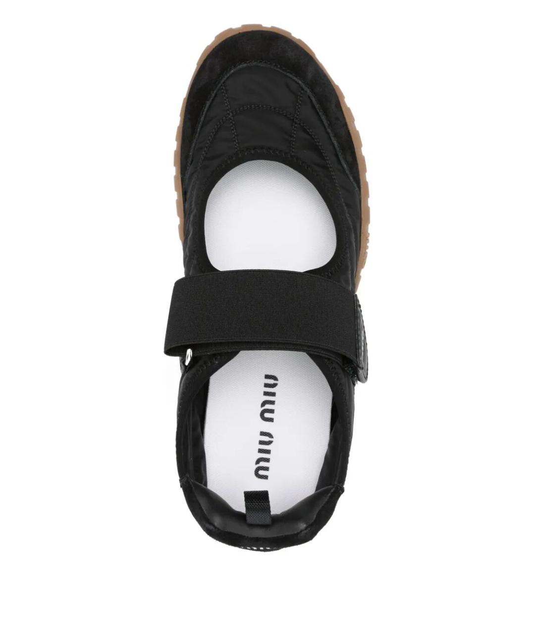 MIU MIU Черные текстильные балетки, фото 4