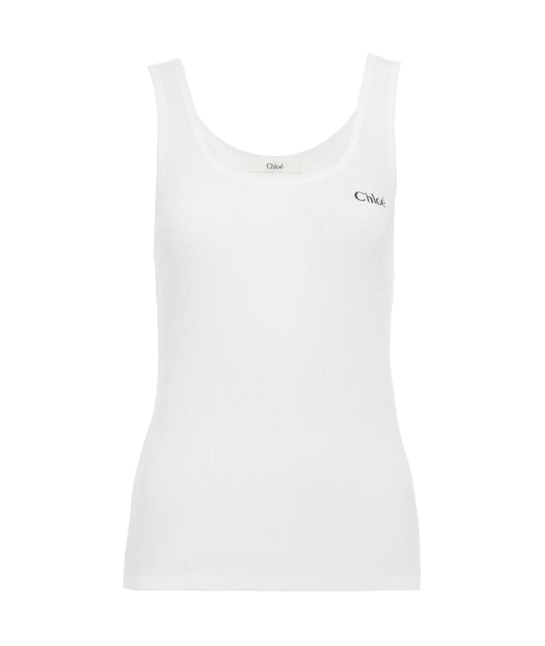 CHLOE Белая хлопковая майка, фото 1