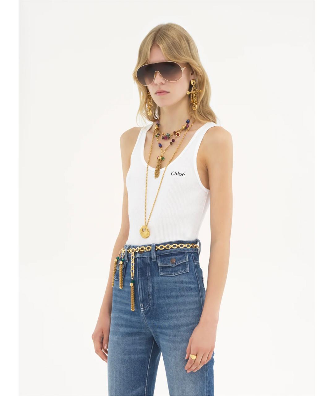 CHLOE Белая хлопковая майка, фото 2