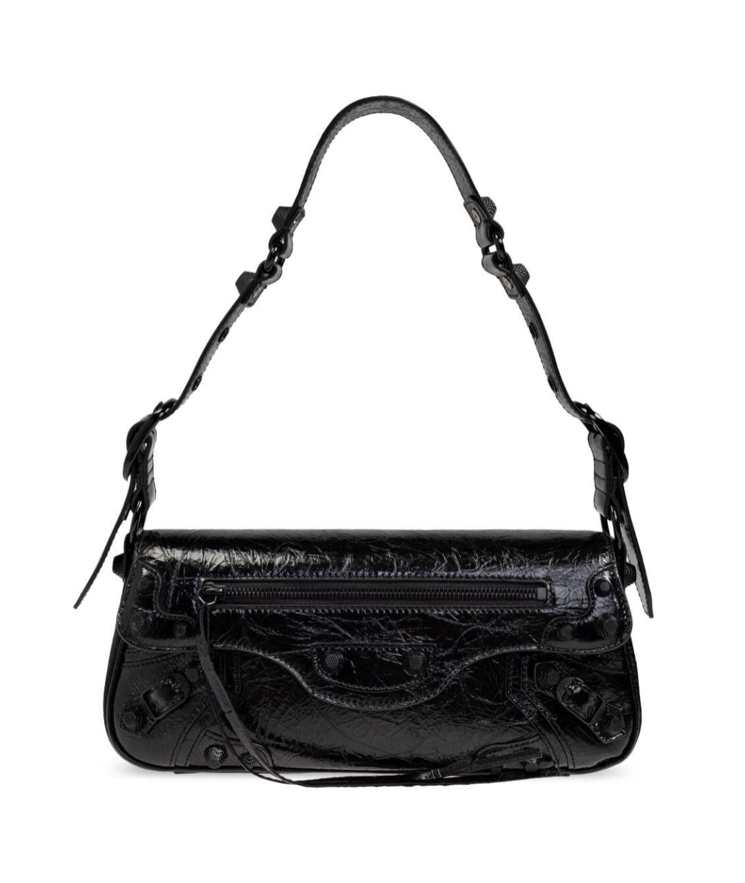 BALENCIAGA Черная сумка через плечо из лакированной кожи, фото 1