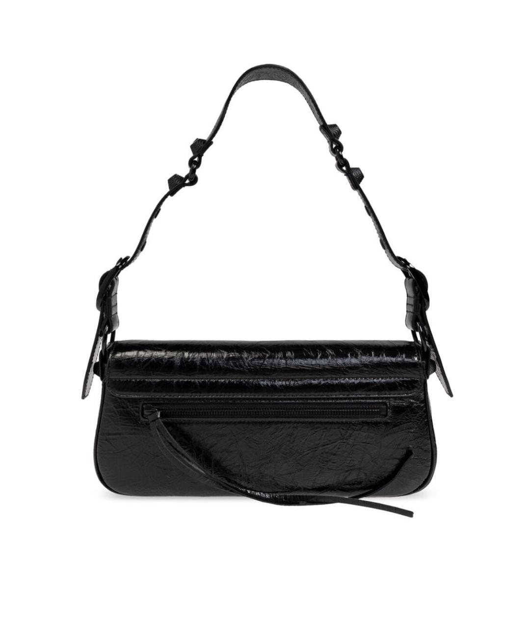 BALENCIAGA Черная сумка через плечо из лакированной кожи, фото 3