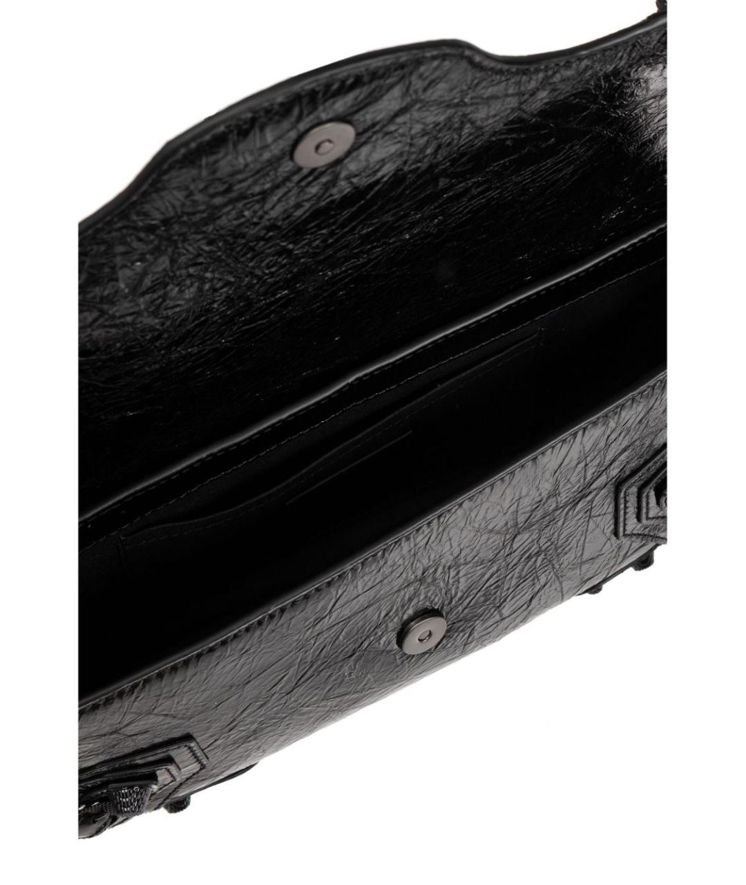 BALENCIAGA Черная сумка через плечо из лакированной кожи, фото 6