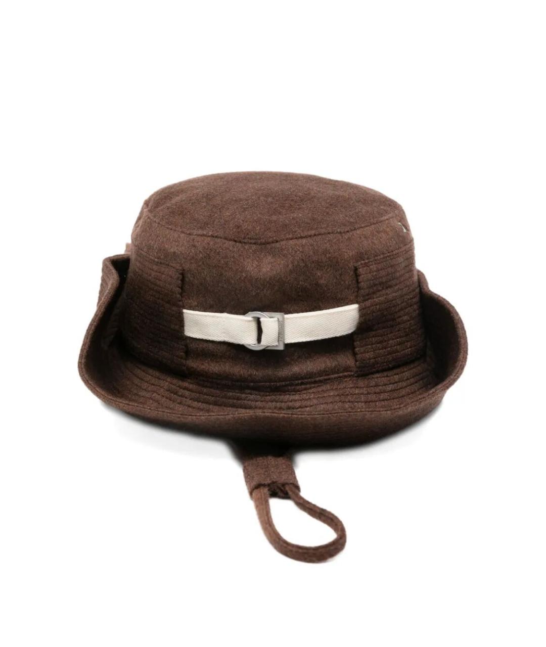 JACQUEMUS Коричневая шерстяная шляпа, фото 2