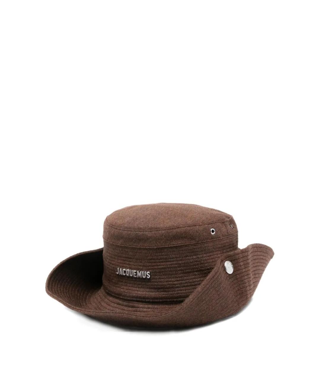 JACQUEMUS Коричневая шерстяная шляпа, фото 1