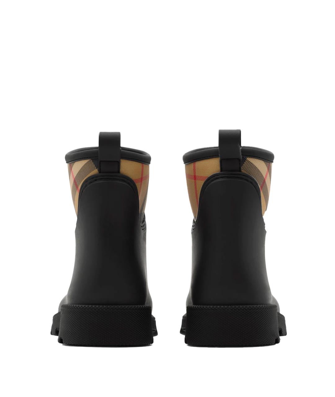 BURBERRY Черные резиновые ботинки, фото 2