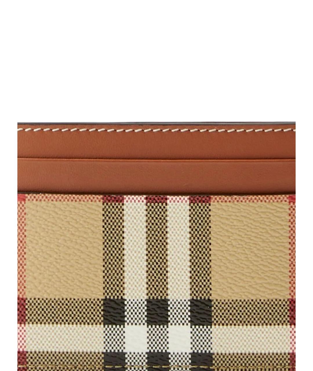 BURBERRY Бежевый полиуретановый кардхолдер, фото 2