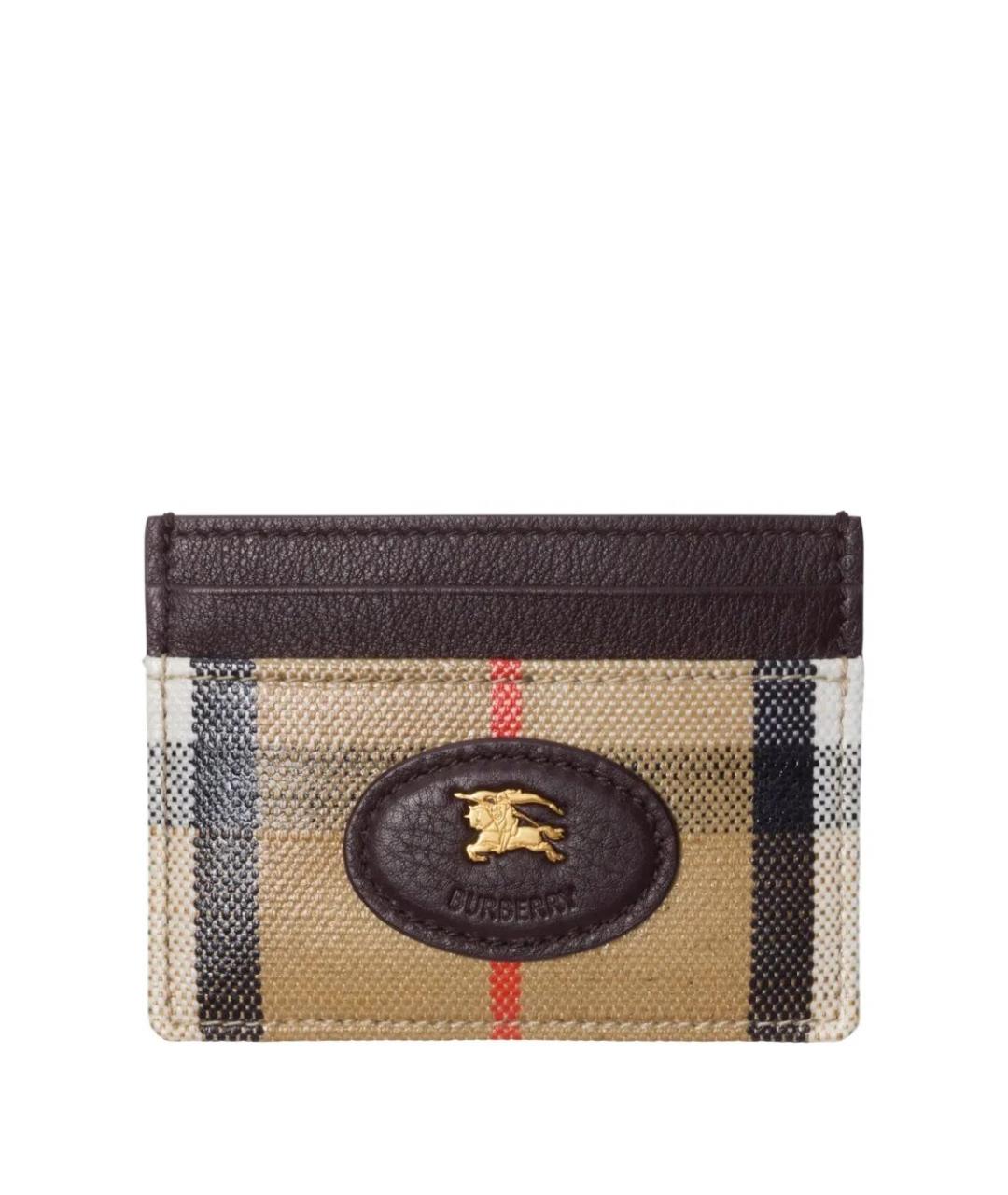 BURBERRY Бежевый полиуретановый кардхолдер, фото 1