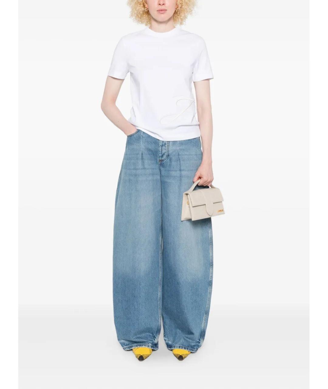 JACQUEMUS Белая хлопковая футболка, фото 2