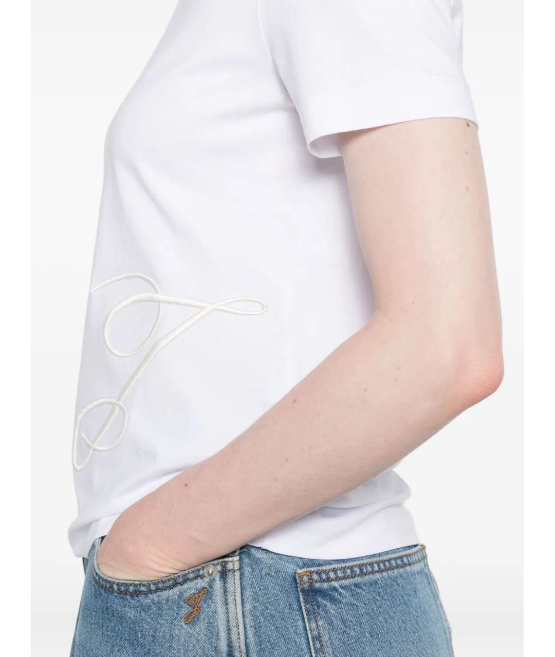 JACQUEMUS Белая хлопковая футболка, фото 5