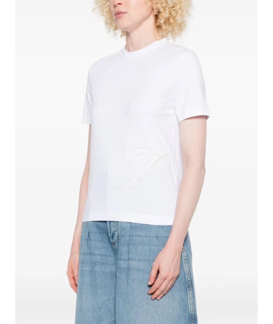 JACQUEMUS Белая хлопковая футболка, фото 3