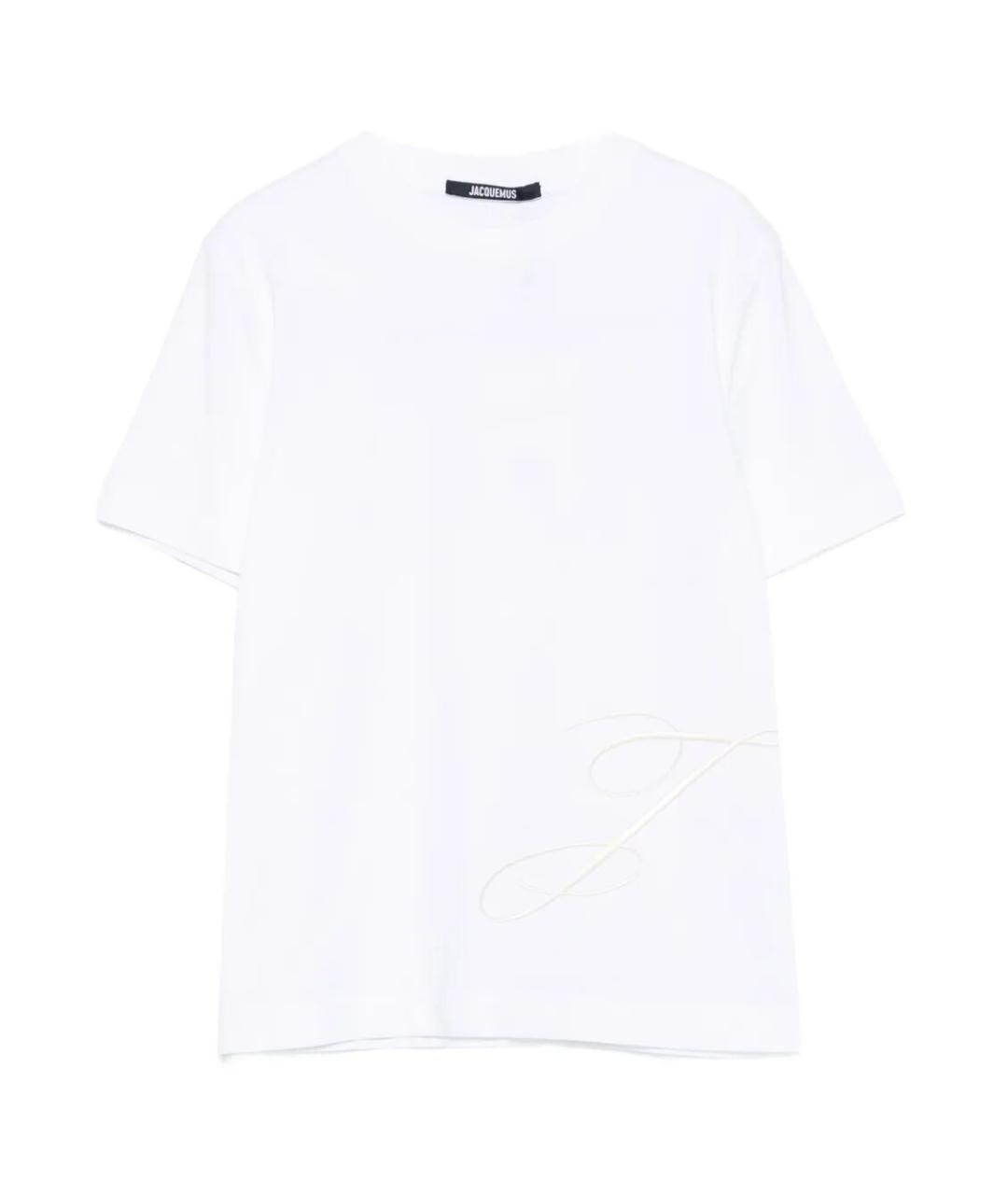JACQUEMUS Белая хлопковая футболка, фото 1