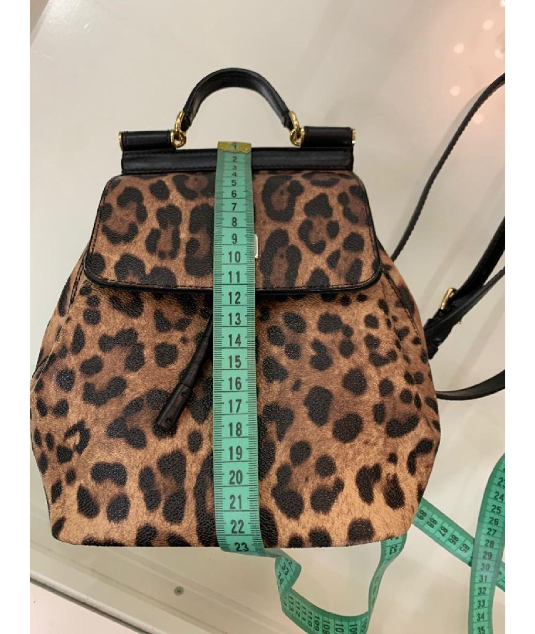 DOLCE&GABBANA Коричневый кожаный рюкзак, фото 8