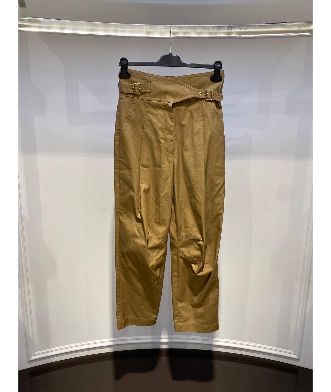 ZIMMERMANN Горчичные хлопковые брюки широкие, фото 2