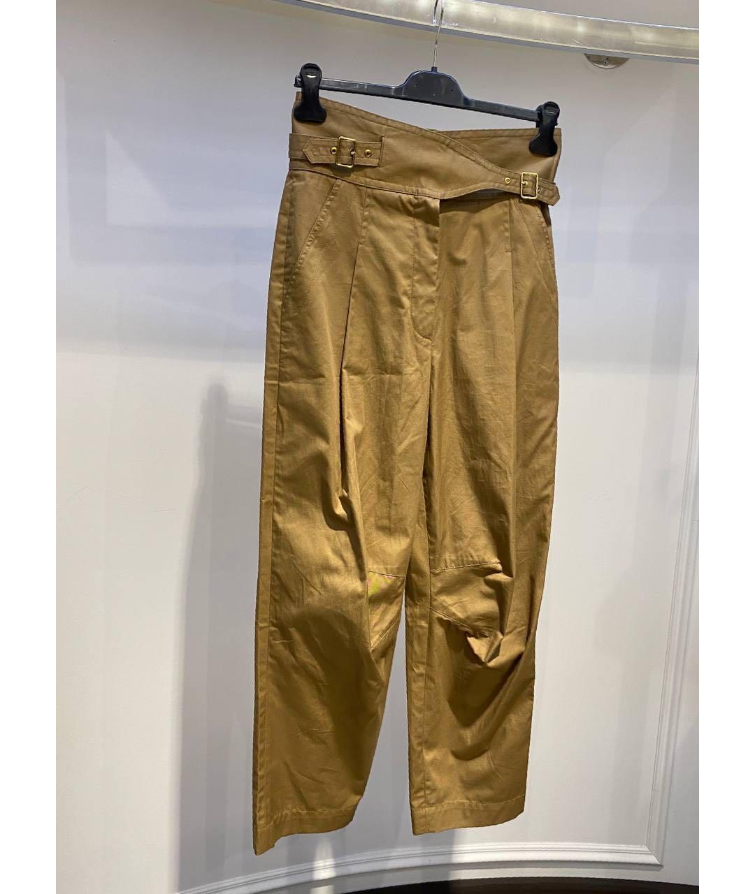 ZIMMERMANN Горчичные хлопковые брюки широкие, фото 3