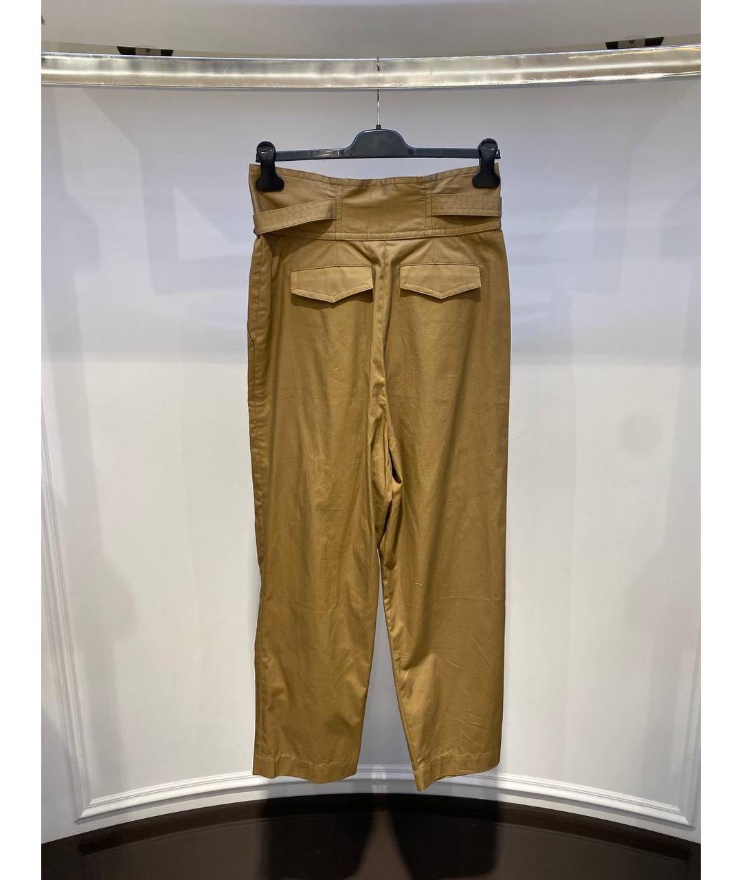 ZIMMERMANN Горчичные хлопковые брюки широкие, фото 4