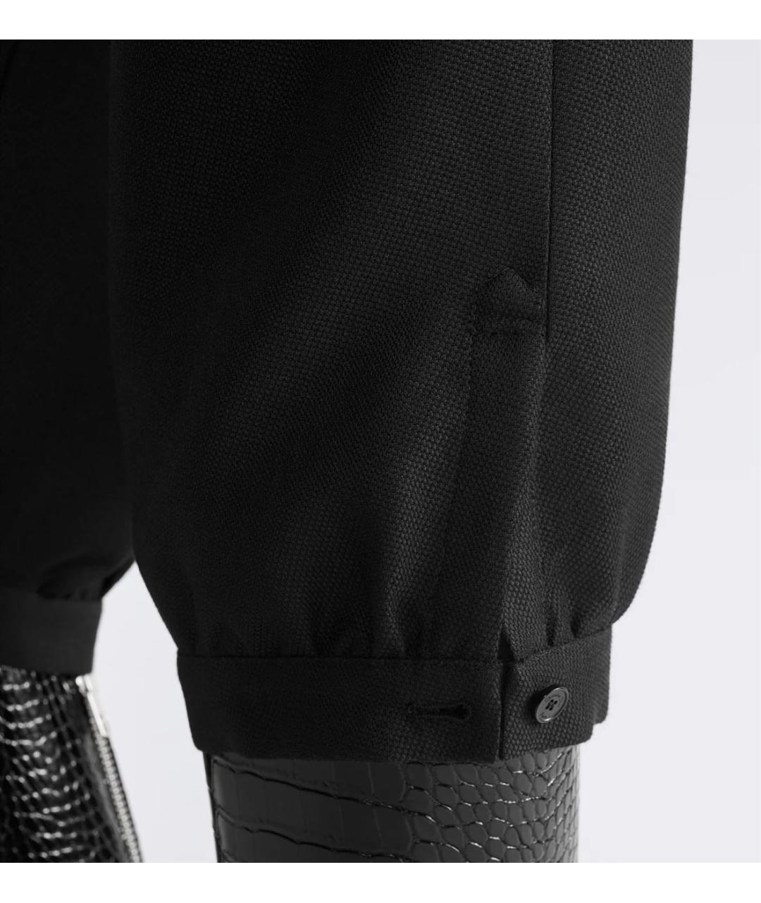 CHRISTIAN DIOR Черные шерстяные бриджи, фото 6