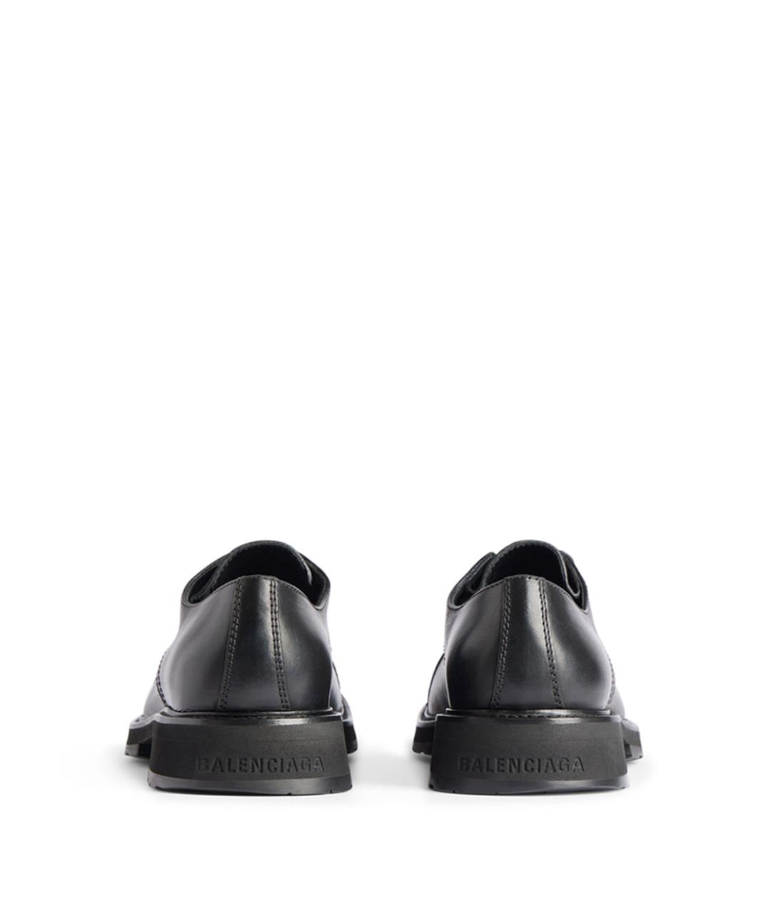 BALENCIAGA Черные кожаные низкие ботинки, фото 5