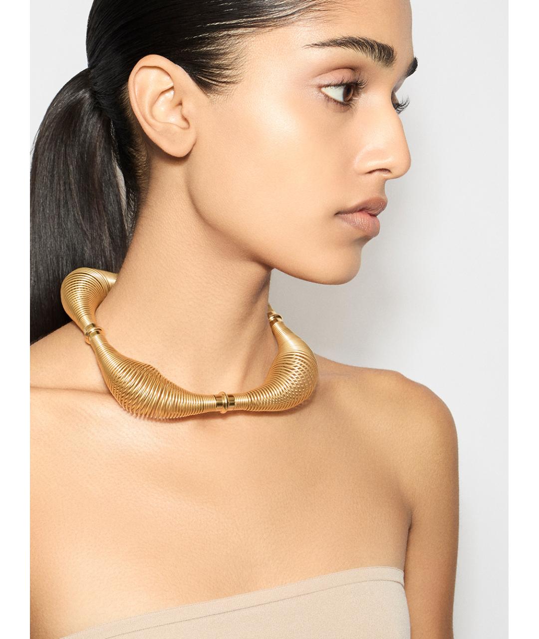 ALAIA Золотое металлическое колье, фото 3