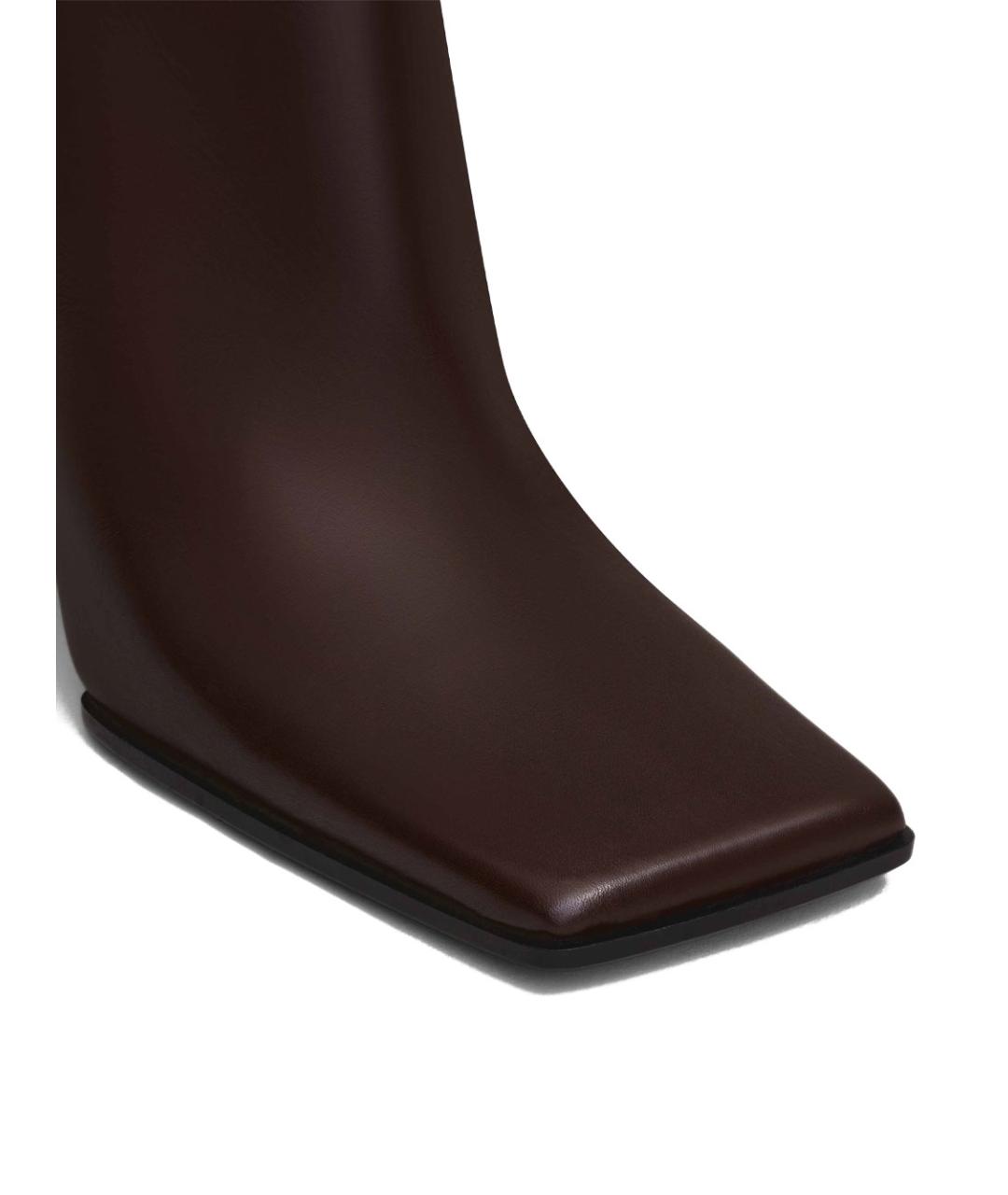 ALAIA Коричневые кожаные ботильоны, фото 4