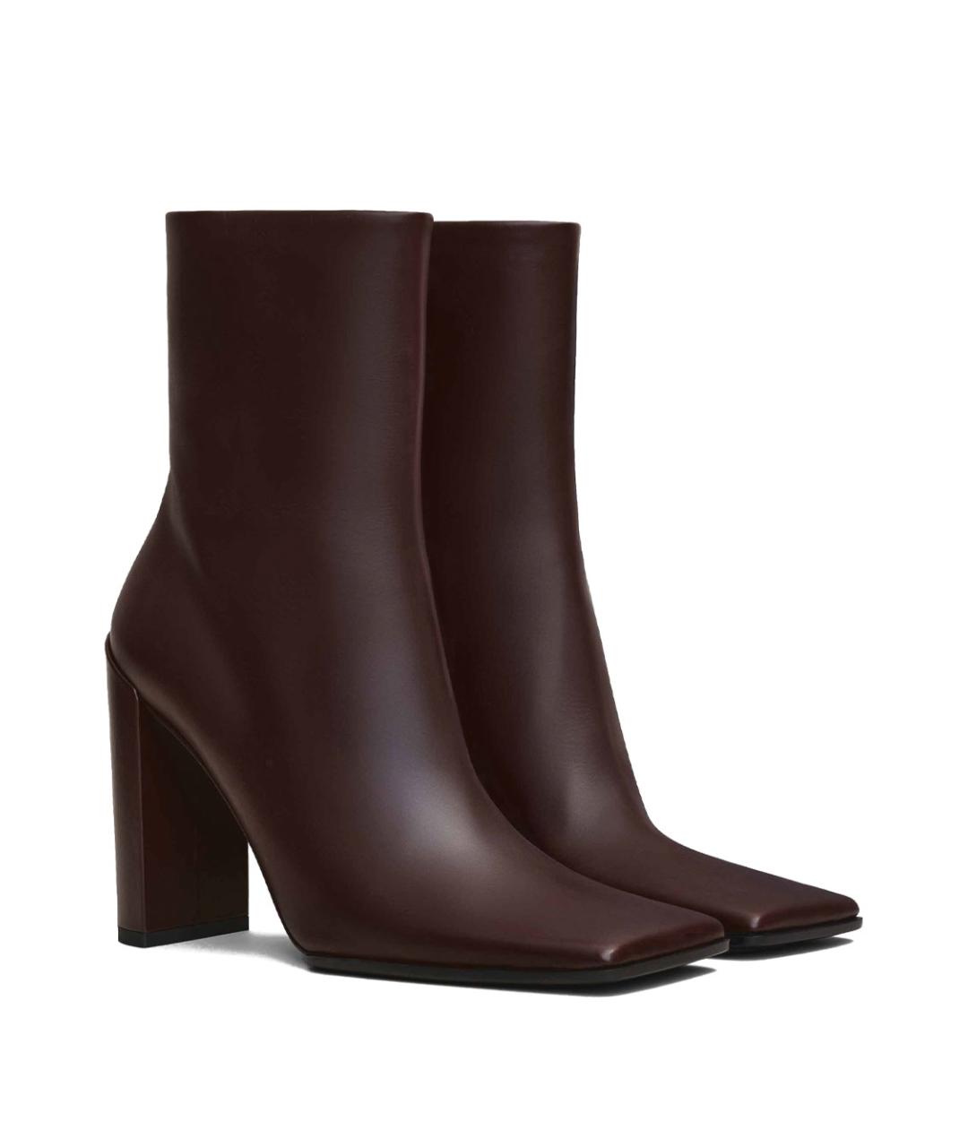 ALAIA Коричневые кожаные ботильоны, фото 2