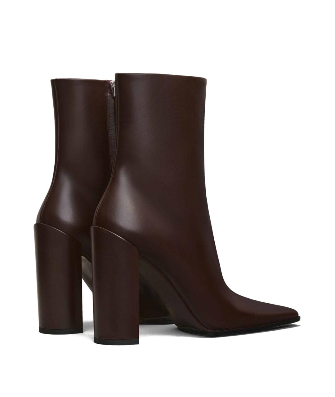 ALAIA Коричневые кожаные ботильоны, фото 3