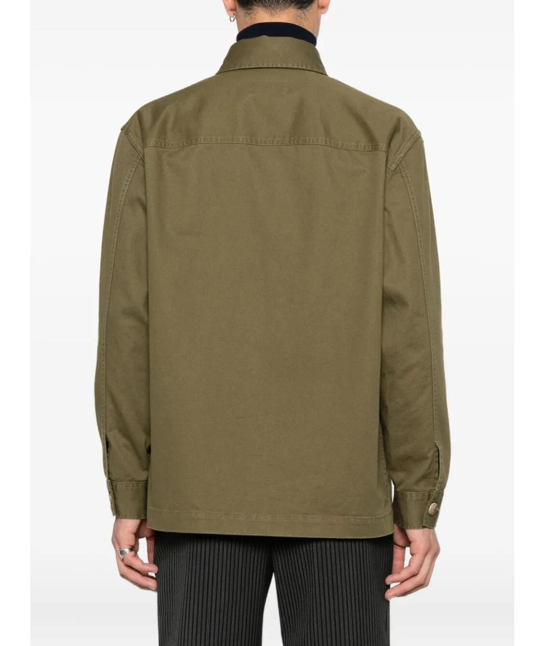 SAINT LAURENT Хаки хлопковая кэжуал рубашка, фото 4