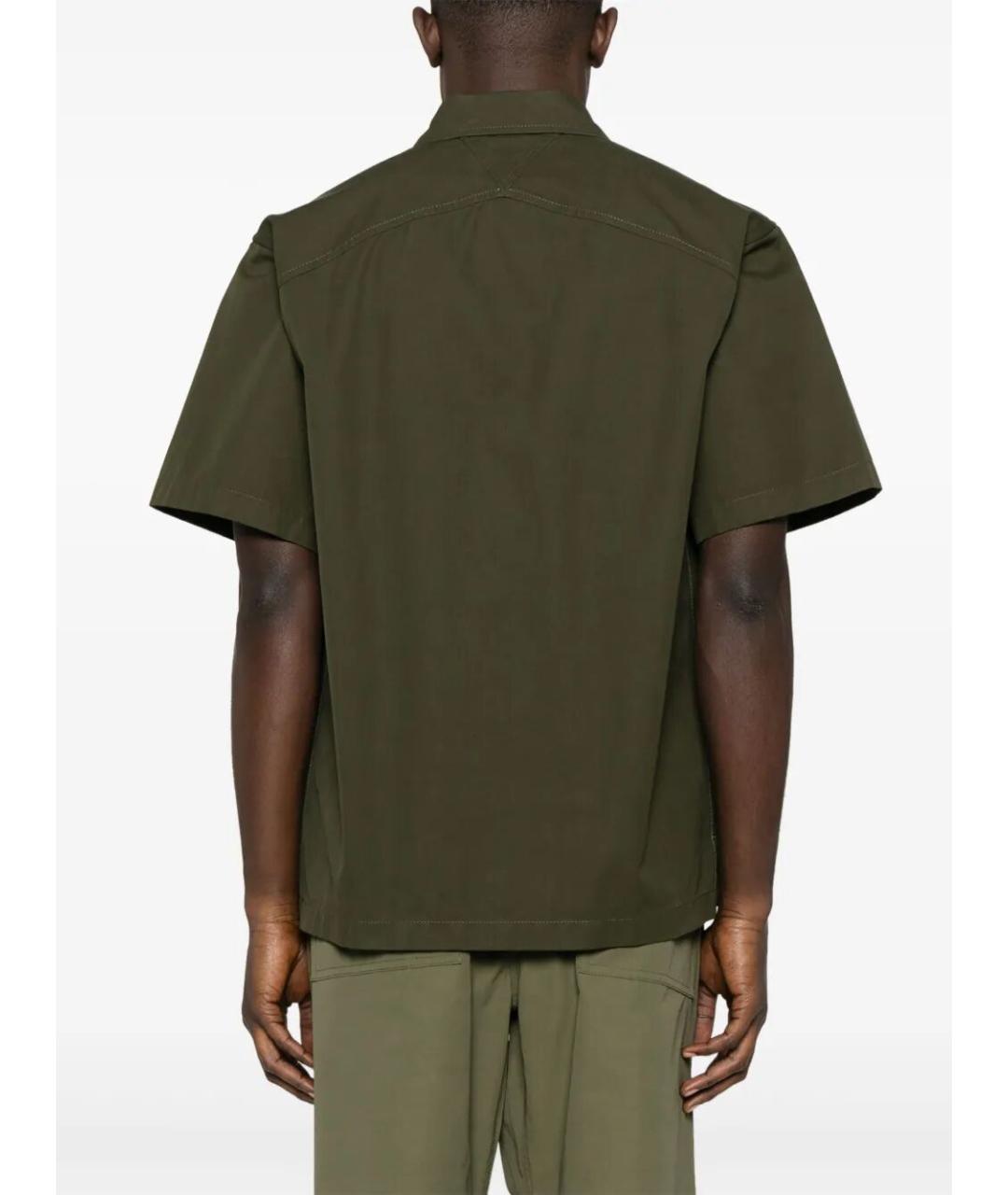 BOTTEGA VENETA Зеленая хлопковая кэжуал рубашка, фото 3