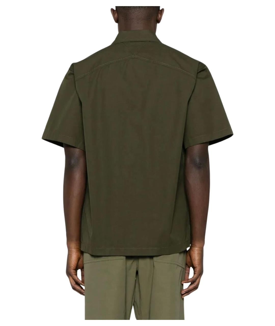 BOTTEGA VENETA Зеленая хлопковая кэжуал рубашка, фото 3