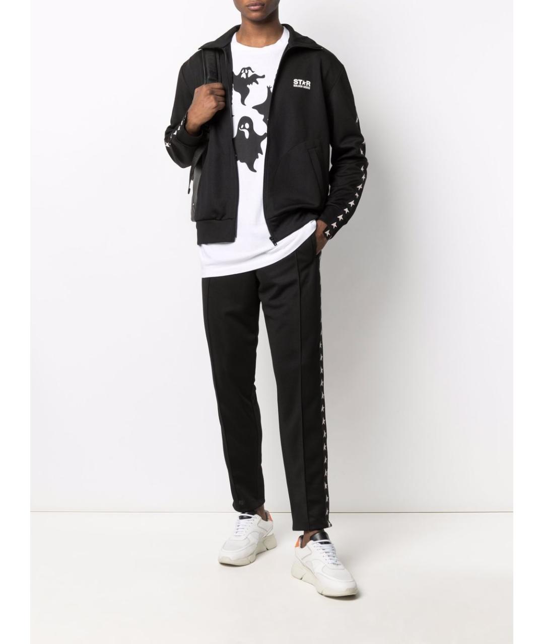 GOLDEN GOOSE DELUXE BRAND Черные полиэстеровые повседневные брюки, фото 3