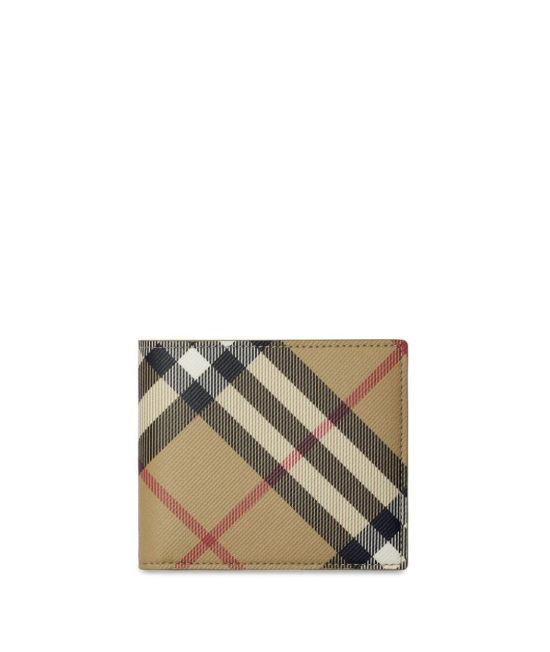 BURBERRY Бежевый полиуретановый кошелек, фото 1