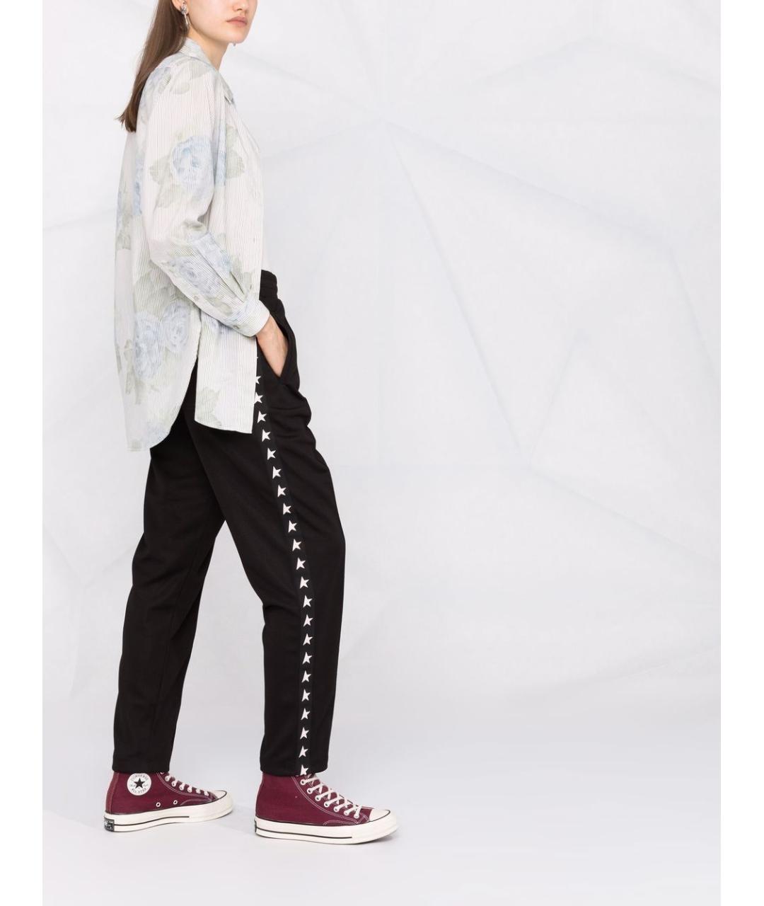 GOLDEN GOOSE DELUXE BRAND Черные полиэстеровые прямые брюки, фото 5