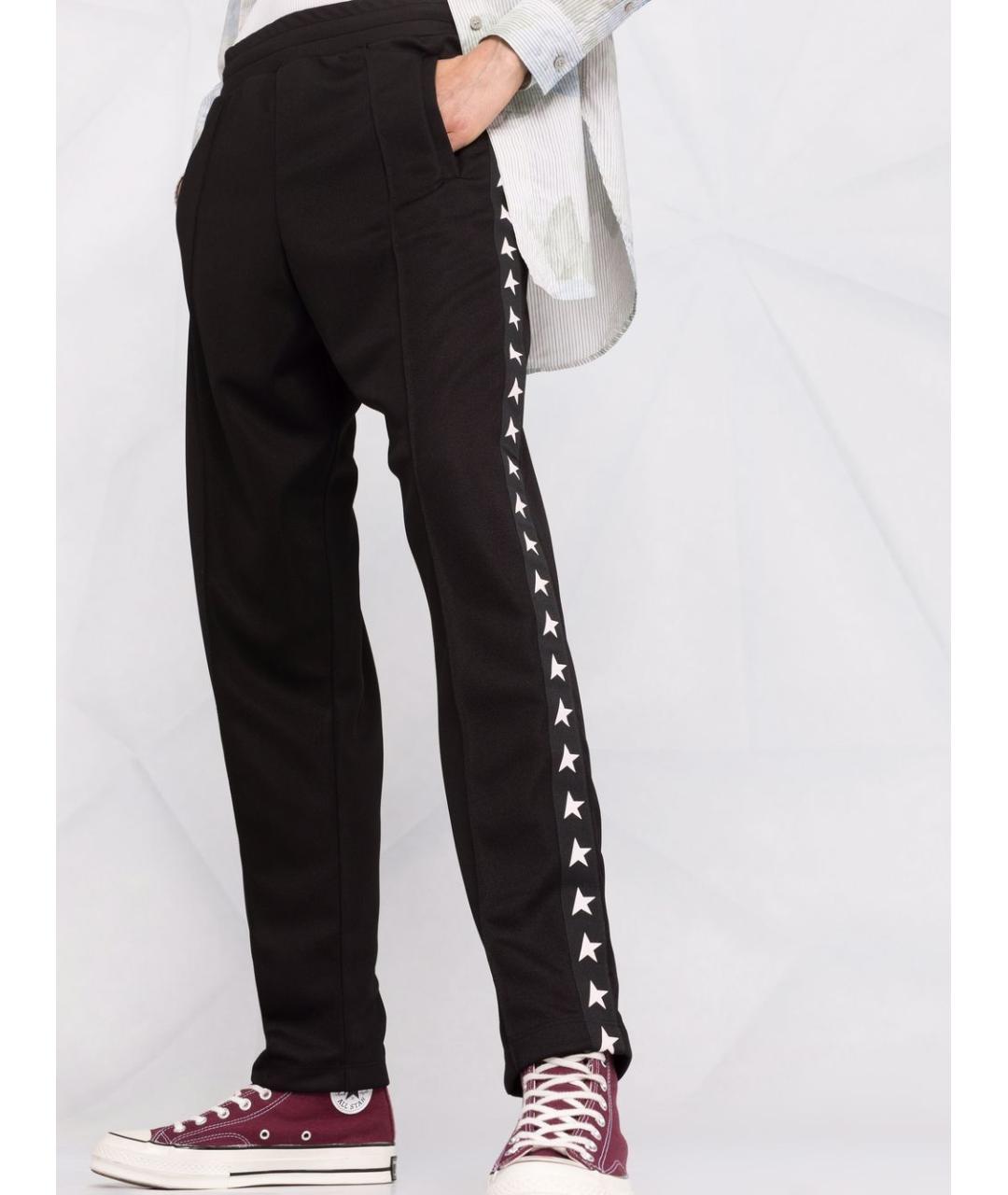 GOLDEN GOOSE DELUXE BRAND Черные полиэстеровые прямые брюки, фото 3