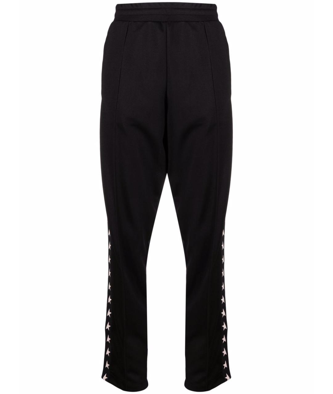 GOLDEN GOOSE DELUXE BRAND Черные полиэстеровые прямые брюки, фото 1