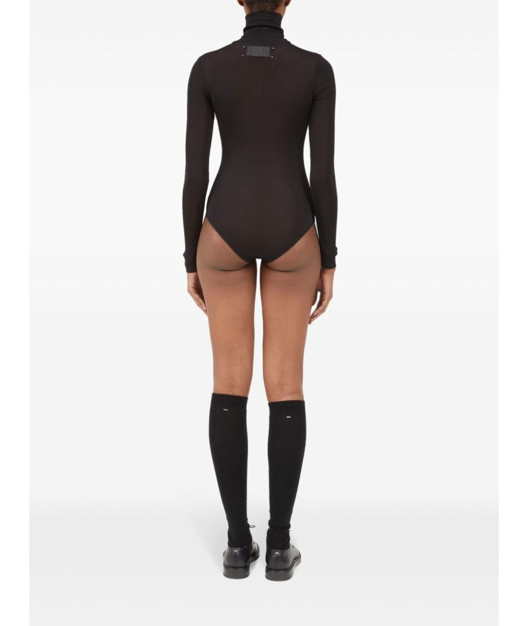 MAISON MARGIELA Черная вискозная водолазка, фото 4