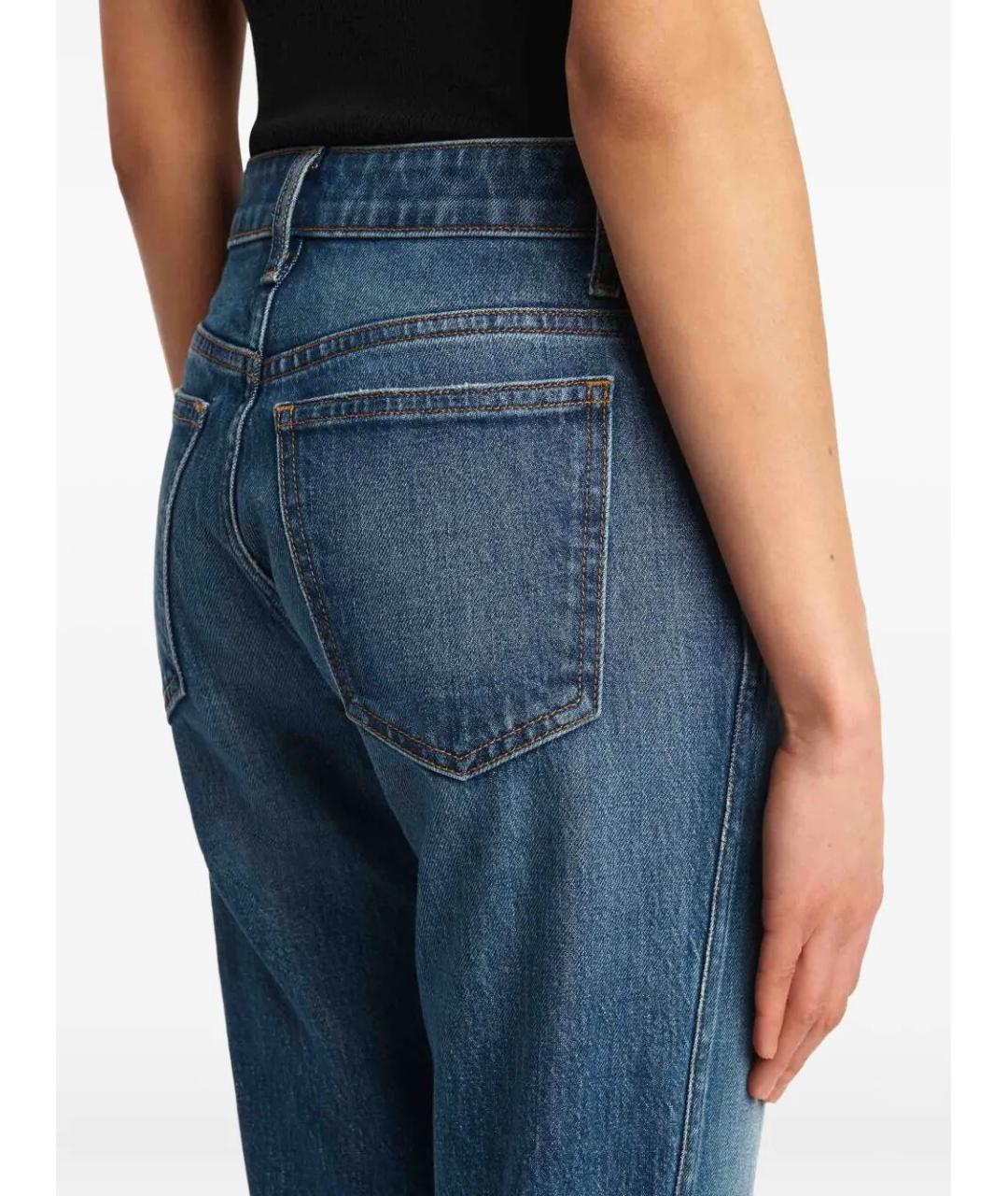 KHAITE Синие хлопковые джинсы слим, фото 4