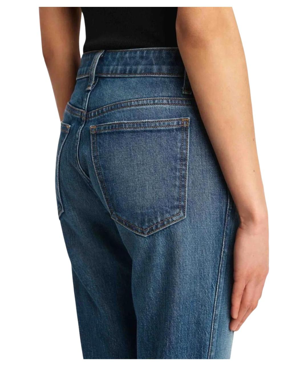 KHAITE Синие хлопковые джинсы слим, фото 4