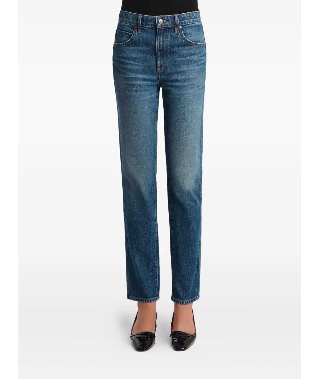 KHAITE Синие хлопковые джинсы слим, фото 5