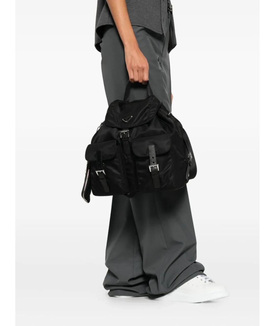 PRADA Черный синтетический рюкзак, фото 3